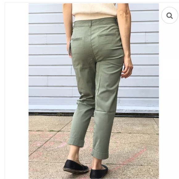 $258 The Script “Matilde” Green Cropped Pants Sz 4 - Picture 2 of 11